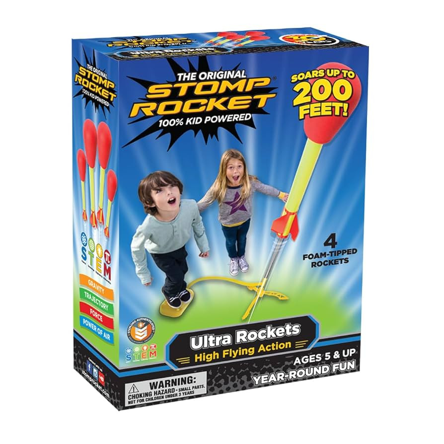 Stomp Rocket Ultra Rocket Launcher for Kids, 4 Rockets - Fun Backyard & Outdoor Kids Toys Gifts f... | Amazon (US)