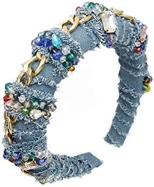 Amazon.com : Kemont Ladies Baroque headband with rhinestones and gems embellished handmade weddin... | Amazon (US)