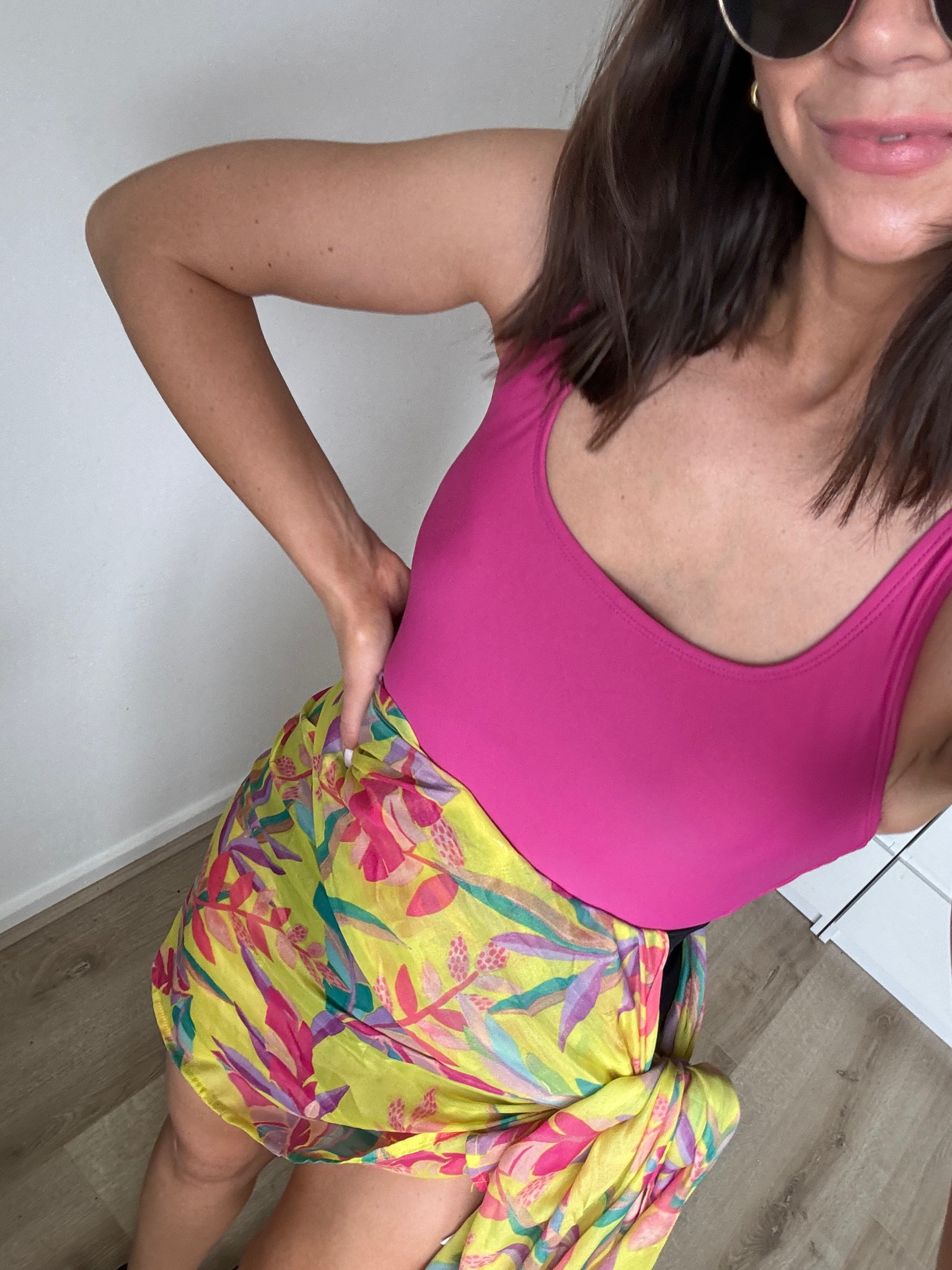 Pink swimwear look - 

Swimsuit from accessorize - would recommend sizing up - I’m wearing a size 8 and it’s very tight! 

Sarong is from matalan 

Swimwear // holiday outfits // swimsuit // holiday // summer outfit // vacation outfit 

#LTKfindsunder50 #LTKswim #LTKSeasonal