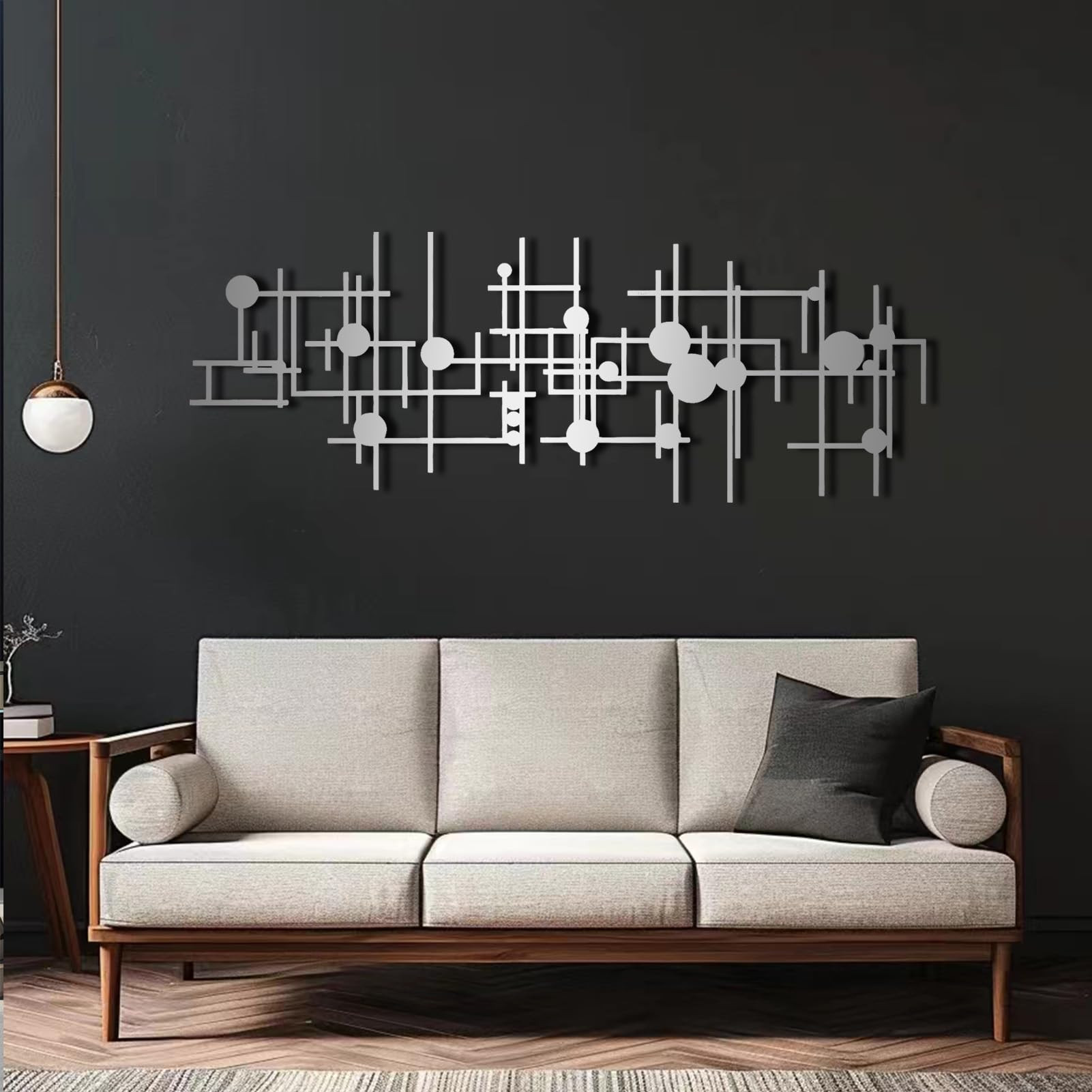 Modern Metal Wall Art, Minimalist Metal Wall Decor, Abstract Line Wall Art, Sculptures Modern Hol... | Amazon (US)