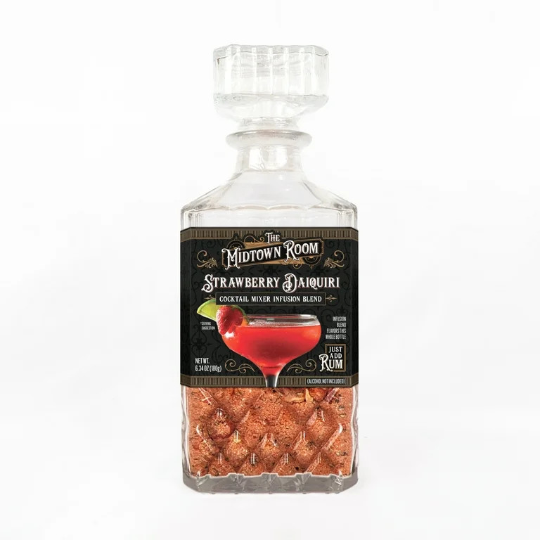 The Midtown Room Cut Glass Decanter Bottle with Strawberry Daiquiri Dry Mix by MSRF, Inc. | Walmart (US)