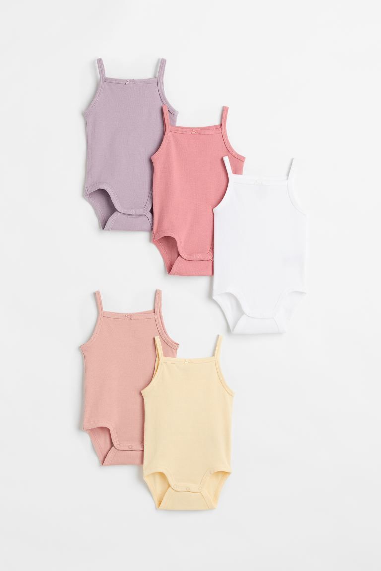 Conscious choice  Sleeveless bodysuits in soft, organic cotton jersey. Snap fasteners at gusset.P... | H&M (US + CA)