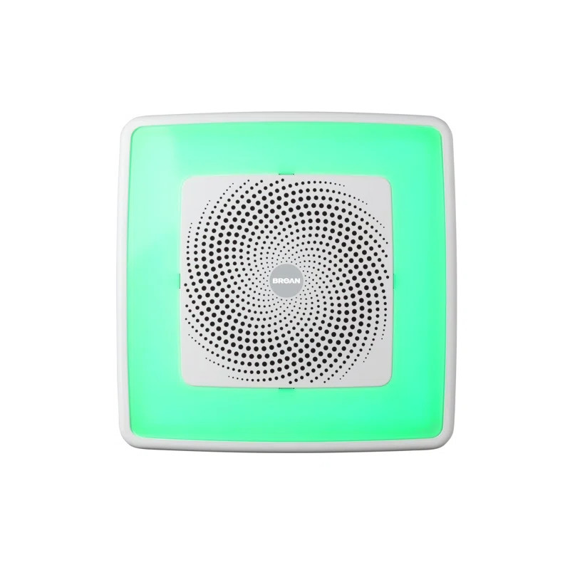 Broan-NuTone SPK110RGBL 110 CFM, 1.5 Sones Chromacomfort Bath Fan With Sensonic Bluetooth Speaker | Wayfair North America