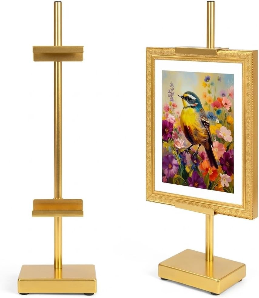 Adjustable Tabletop Easel Stand, Gold 17" H Easels for Display | Amazon (US)