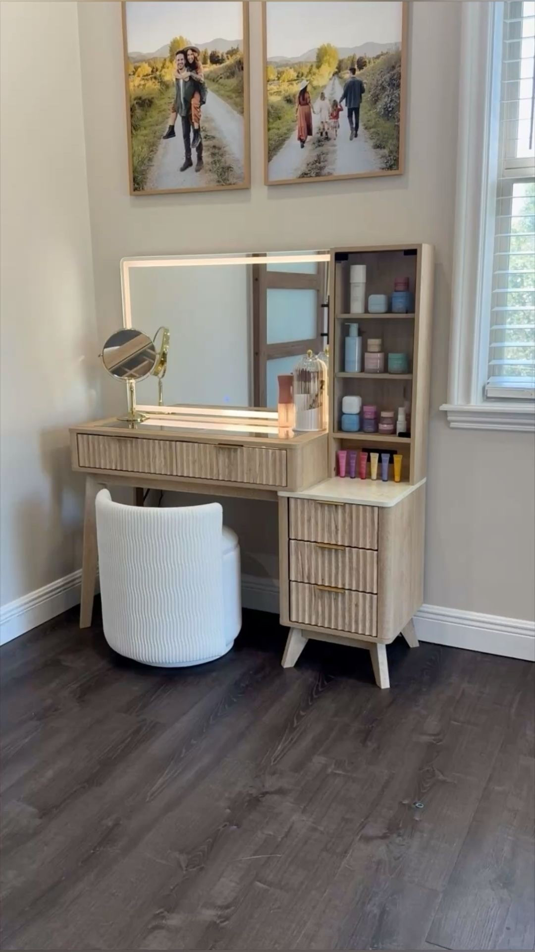 Obsessed with this Beauty Makeup Vanity with light-up mirror & storage 🤎

#LTKBeauty #LTKdayinmylife #LTKootd