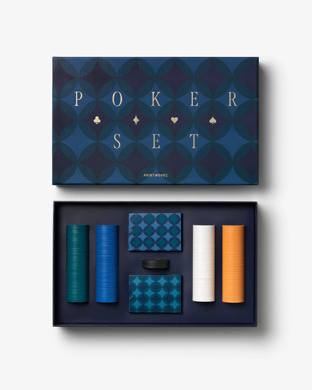 PRINTWORKS | Board Game, Art of Poker, Dark Blue | PRINTWORKS