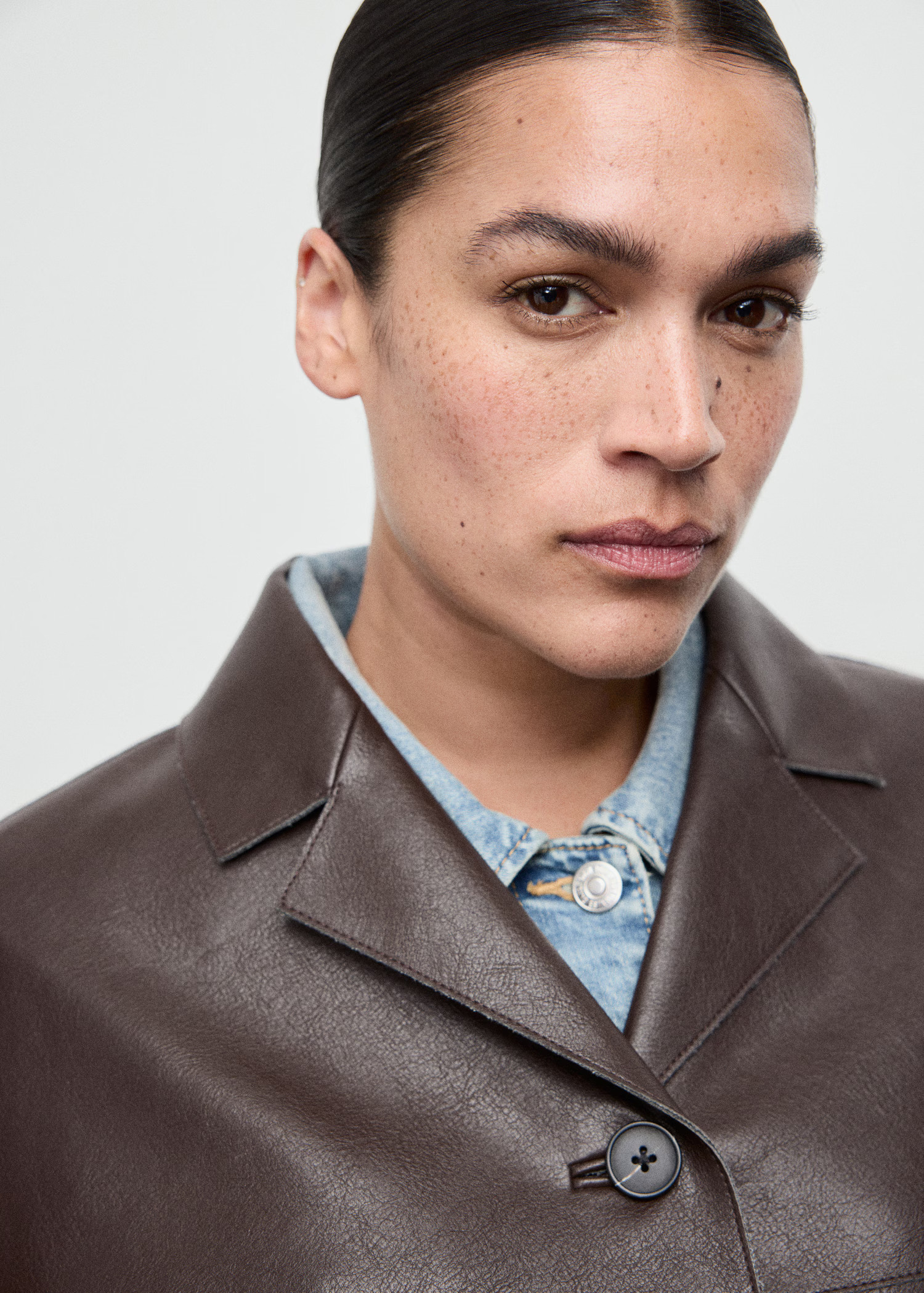 Faux-leather jacket with pockets - Women | MANGO USA | Mango (US/MX/AU)