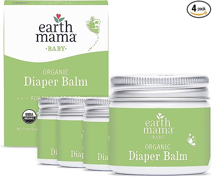 Earth Mama Organic Diaper Balm Multipurpose Baby Ointment | EWG Verified, Petroleum & Fragrance F... | Amazon (US)