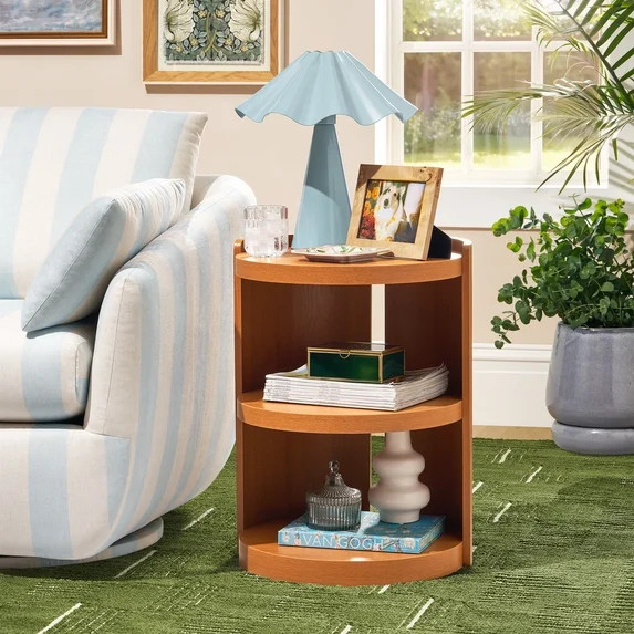 Beautiful Mae End Table by Drew Barrymore, Cherry Finish | Walmart (US)