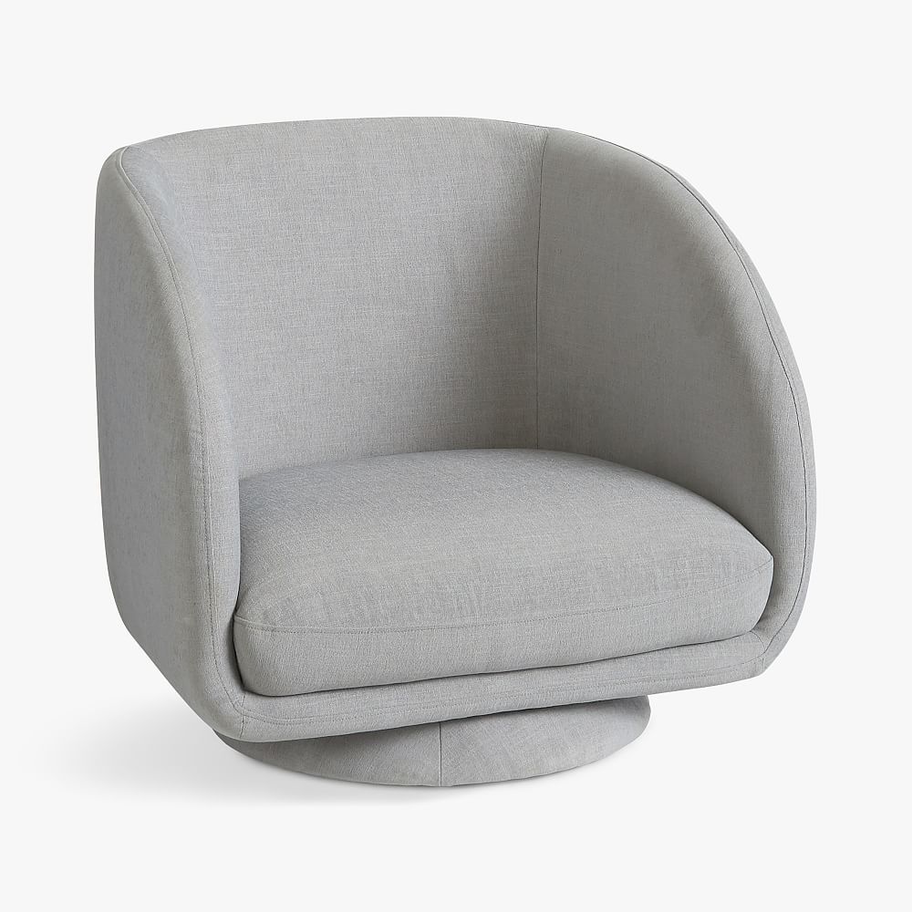 Recycled Blend Chenille Washed Light Gray Reece Lounge Chair, In Home Delivery | Pottery Barn Teen