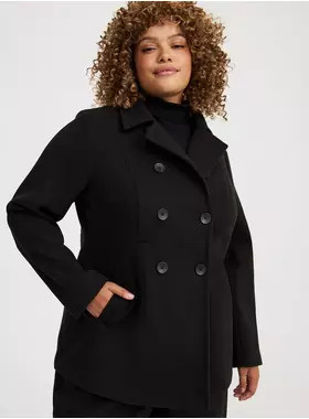 Cozy Double Breasted Peacoat | Torrid (US & Canada)