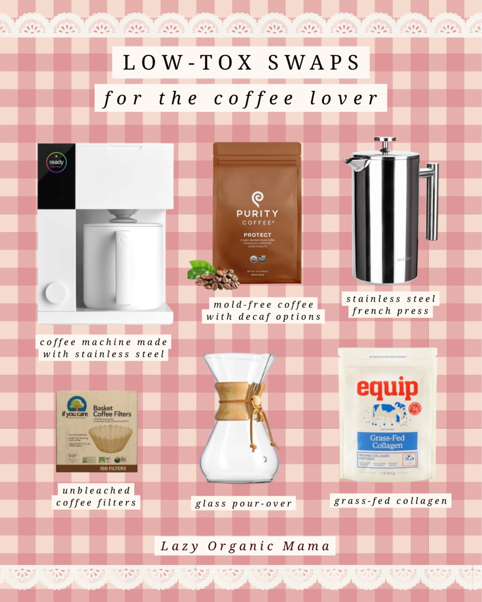 low tox swaps for the kitchen ☕️ perfect for the coffee lover, the baker, the wellness girlie, the foodie, and *just* about anyone✨


#LTKHome #LTKmomlife #LTKfoodie