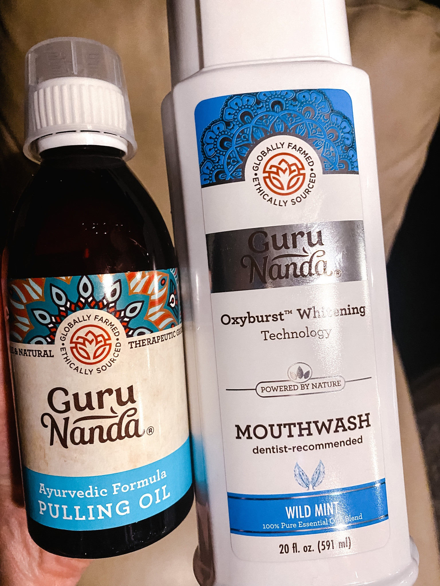 I recently discovered Guru Nanda oral health products & had to order them asap. I got their mouth wash + oil pulling products. Oil pulling has tons of health benefits to not just our teeth but our heart and overall body health. These products are clean ingredients and most importantly fluoride-free. Guru Nanda is very affordable and available on Amazon. 

🏷 healthy teeth, healthy gums, oral health