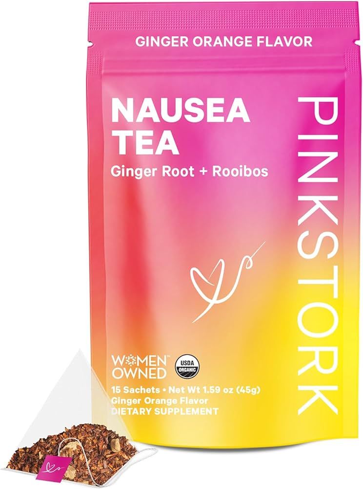 Pink Stork Tea: Organic Ginger Orange Pregnancy Tea - Occasional Morning Sickness Support - Pregn... | Amazon (US)