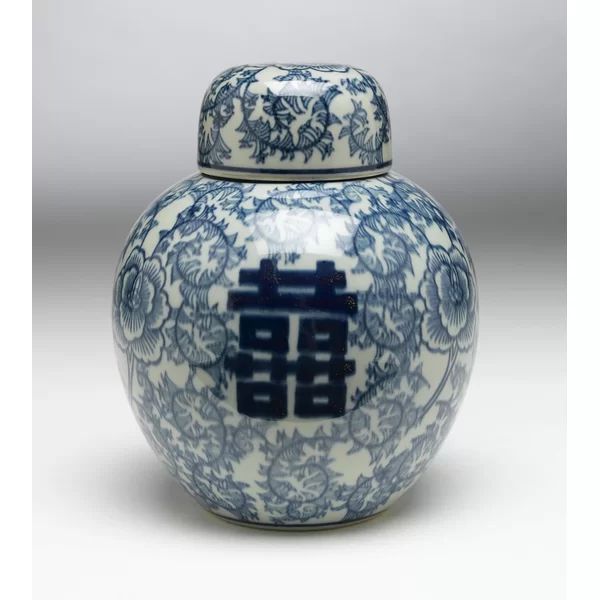 Blue And White 7.5'' Porcelain Ginger Jar | Wayfair North America