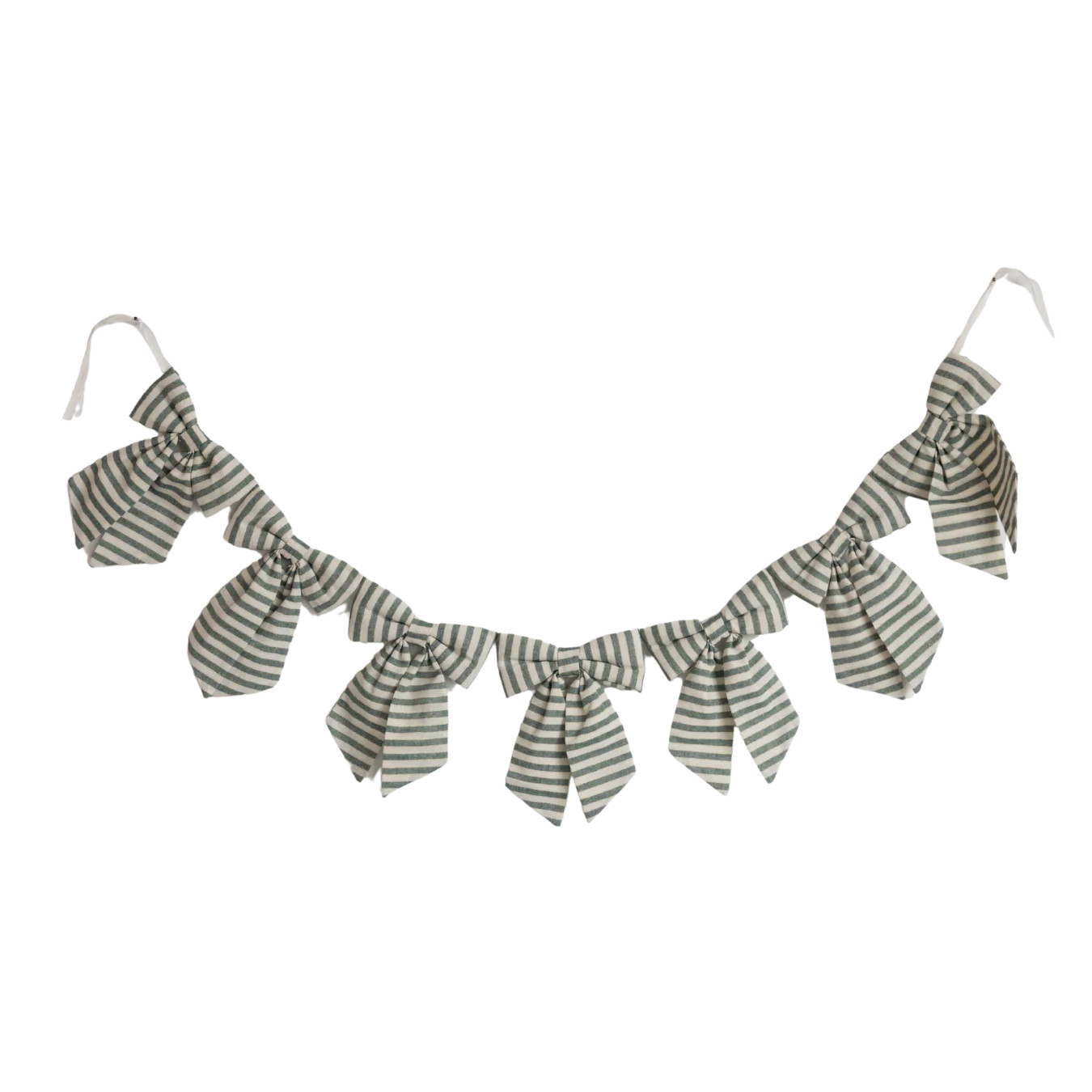 Striped Green Bow Garland | By Luxe B Co. | luxe bCO