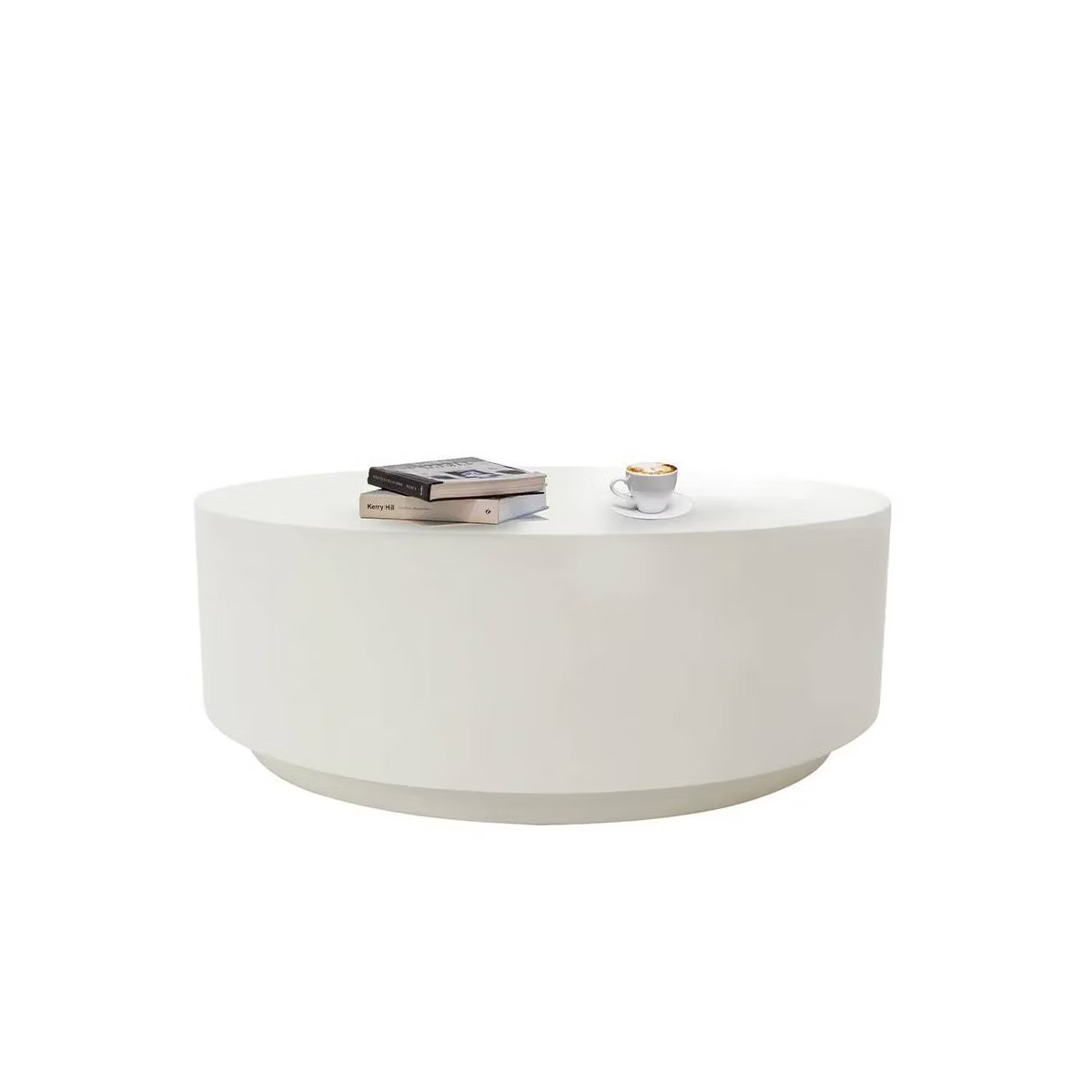 Envelor Elementi Outdoor Round Concrete Coffee Table White: All-Weather, Glass-Reinforced, No Ass... | Target