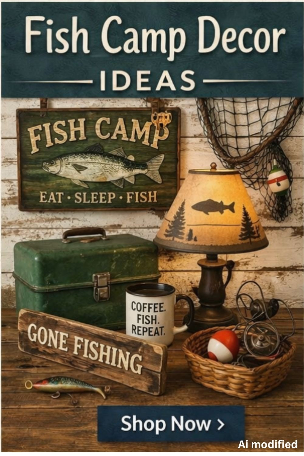 Fish Camp Decor Ideas 🎣 | Rustic Cabin + Lake House Fishing Style | Shop the Look

#LTKHome #LTKMens