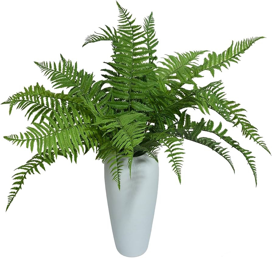30" Fake Ferns Plants with 24 Fronds Faux Boston Fern Realistic Artificial Greenery Stems for Vas... | Amazon (US)