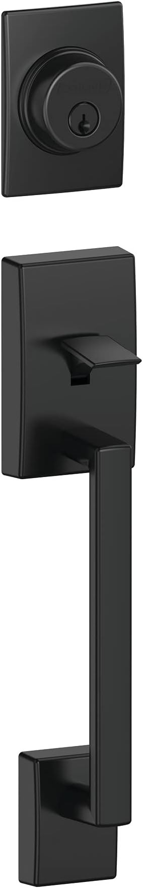 Schlage F58 CEN 622 Century Single Cylinder Exterior Entrance Handleset Lock, Matte Black (Exteri... | Amazon (US)