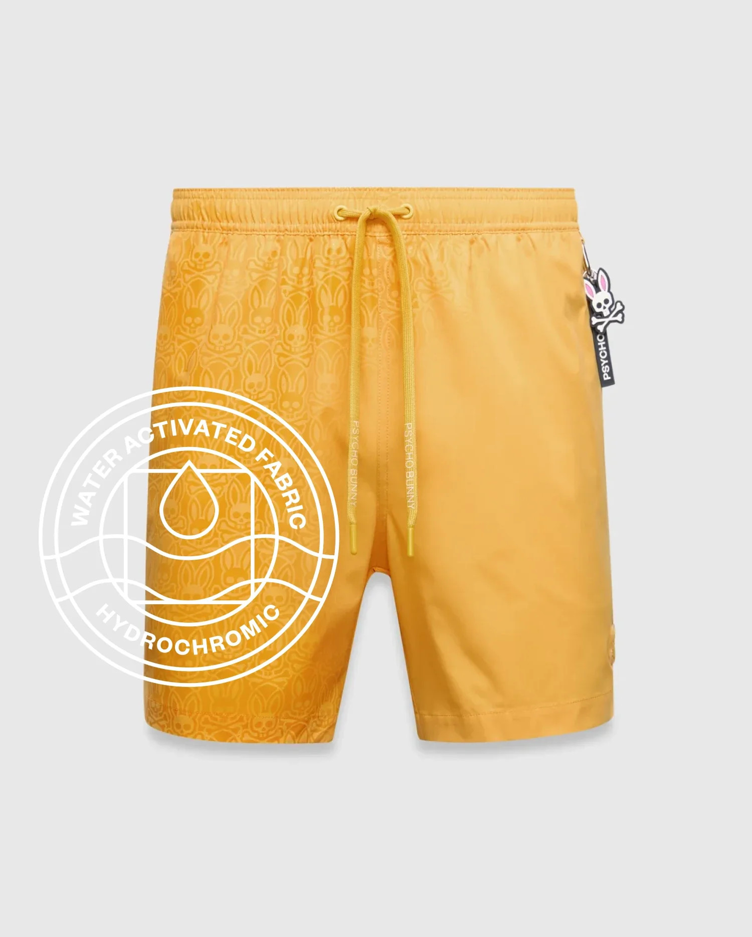 Men's Hydrochromic Swim Trunk in Mustard | Psycho Bunny | Psycho Bunny (US)