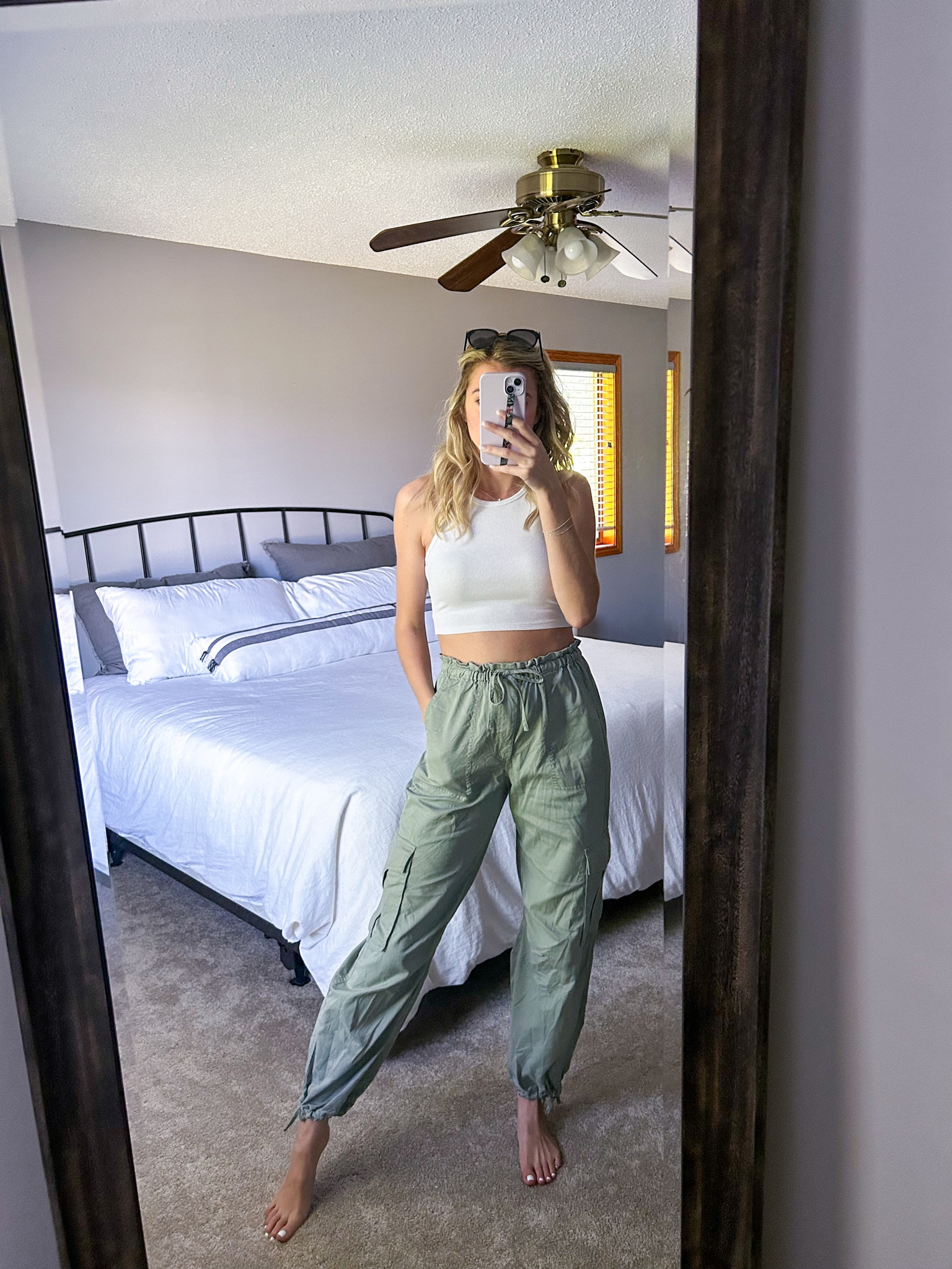 These cargo pants are on clearance and super fun to style. Linked this outfit and included a sweater I would crop/tuck to style it for the colder weather!!

#LTKtravel #LTKfindsunder50 #LTKsalealert