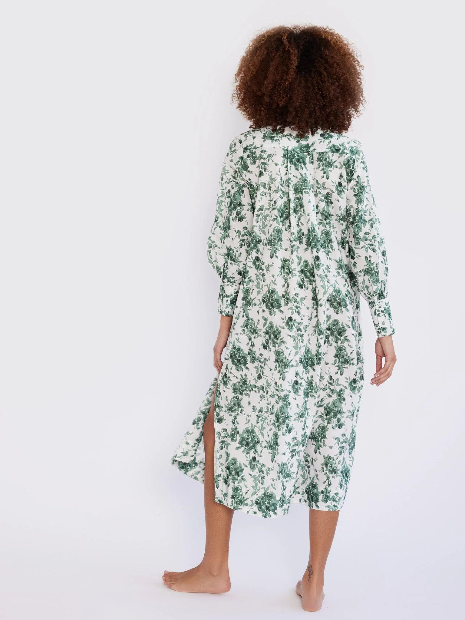 Shop Mille - Esther Dress in Green Bouquet | Mille