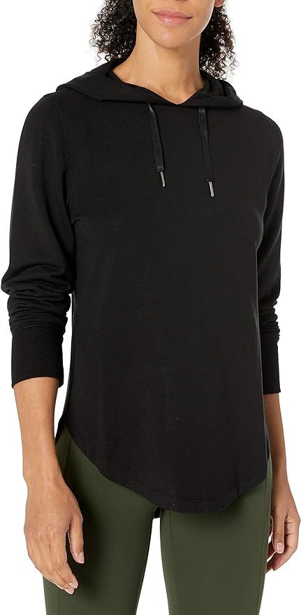 Amazon.com: Core 10 Women's Cloud Soft Fleece Standard-Fit Long-Sleeve Hoodie Sweatshirt, Black, ... | Amazon (US)