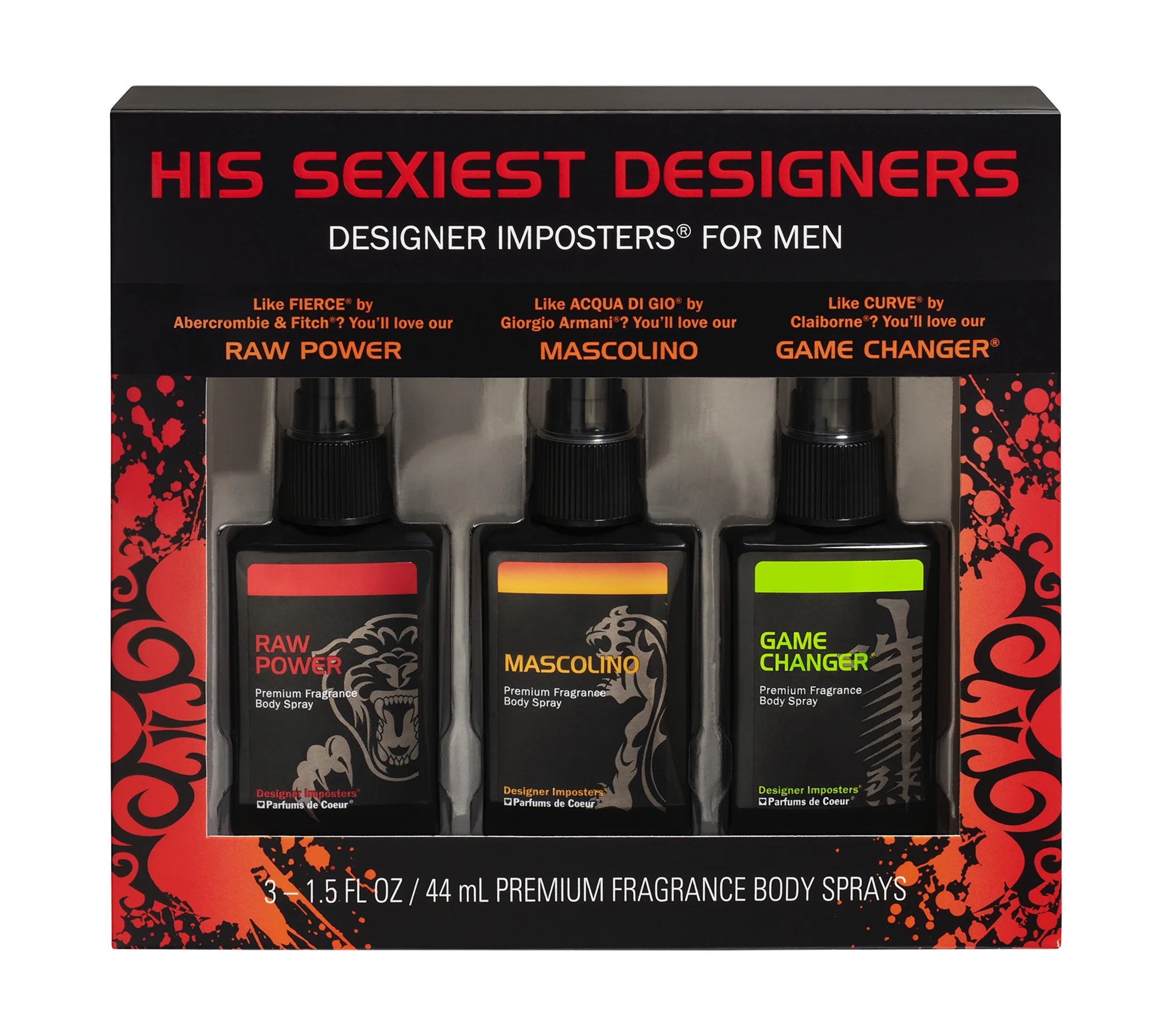 Designer Imposters Fragrance Gift Set for Men, Red Collection, 3 Piece - Walmart.com | Walmart (US)