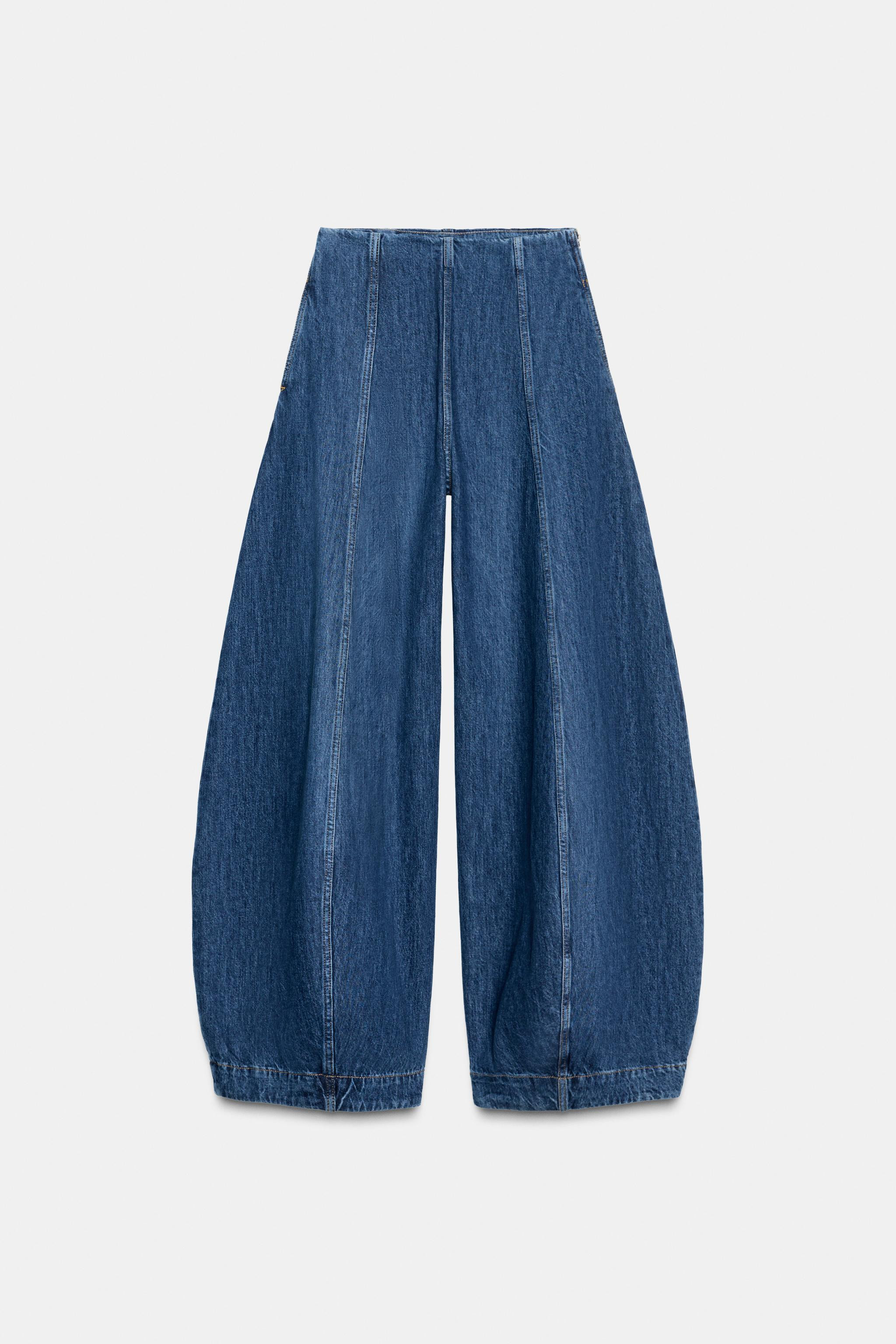 ZW COLLECTION HIGH-WAIST BALLOON JEANS | Zara US