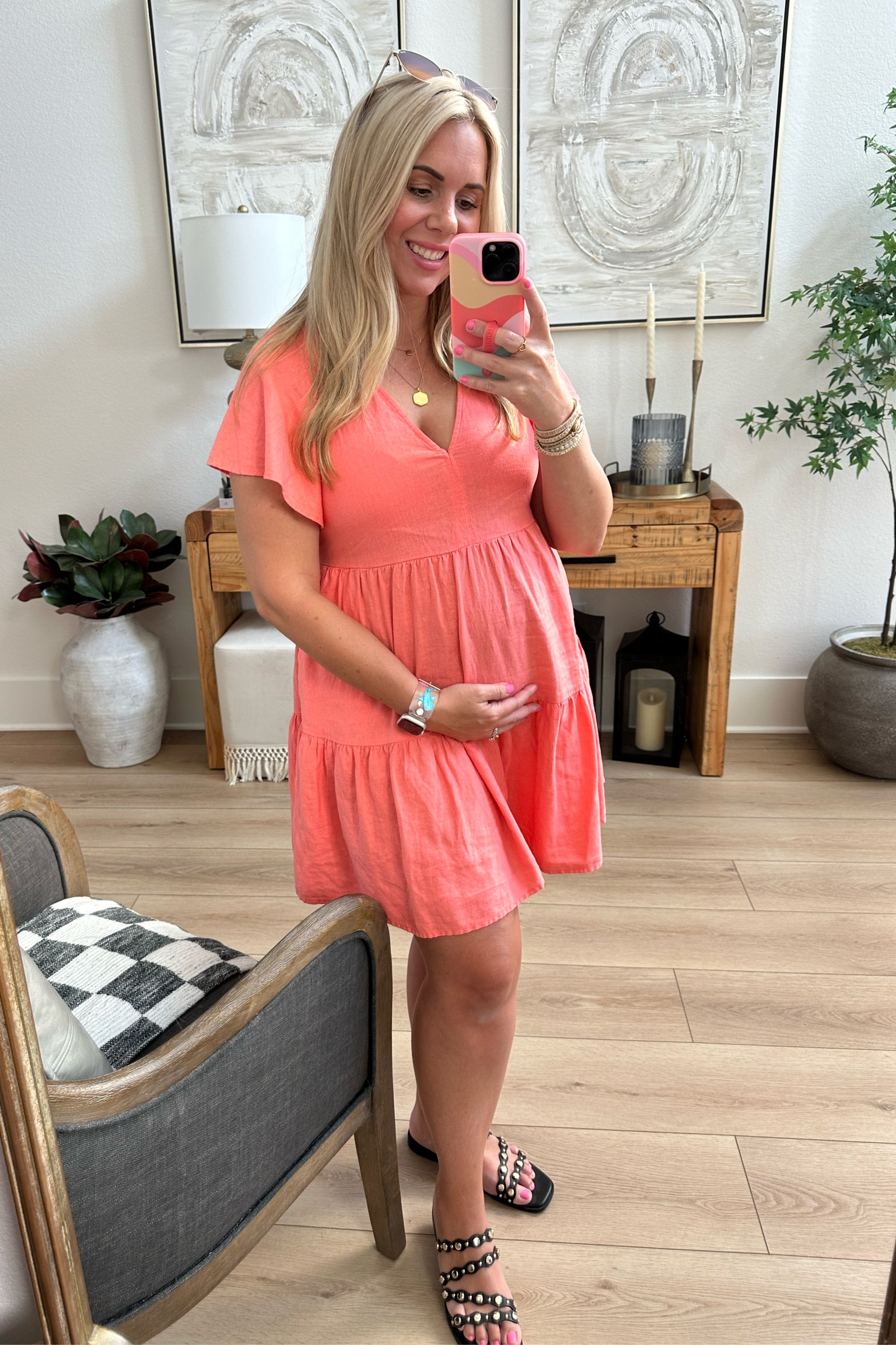 Wearing my normal size large In this cute dress! Has pockets and so comfy. 

#LTKBump #LTKMidsize #LTKFestival