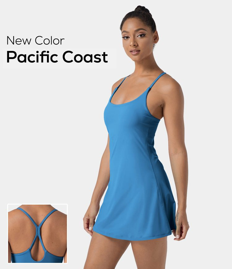 Women’s Everyday Cloudful™ Air Fabric Backless 2-in-1 Cool Touch Activity Dress-Euphoria Air ... | HALARA