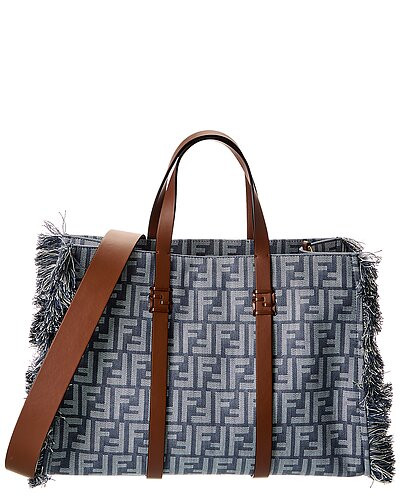 Summer FF Denim & Leather Tote | Gilt & Gilt City