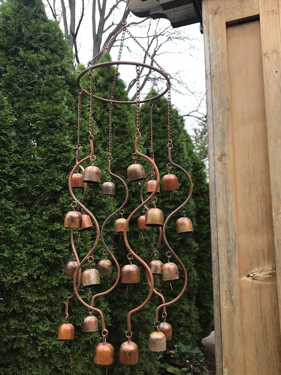 24 Bells Fairy Garden Art Chime Hanging Yard Art Copper Color Metal Wind Chime Garden Gift - Etsy | Etsy (US)