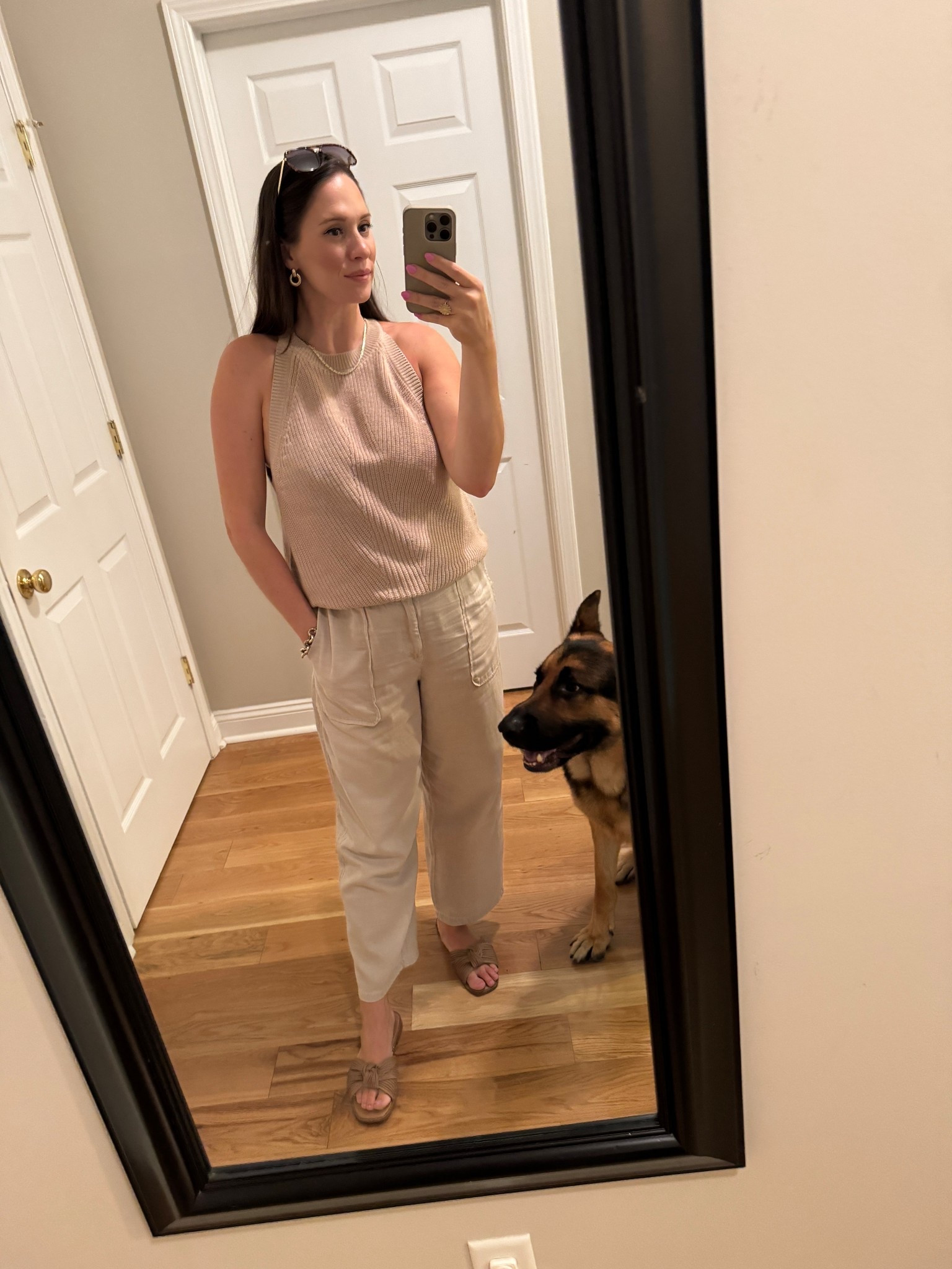 Love a monochrome look.  Wearing a L in this cute sweater tank that is on sale. Pants are Zara.

#LTKFindsUnder50 #LTKMidsize #LTKSummerEdit