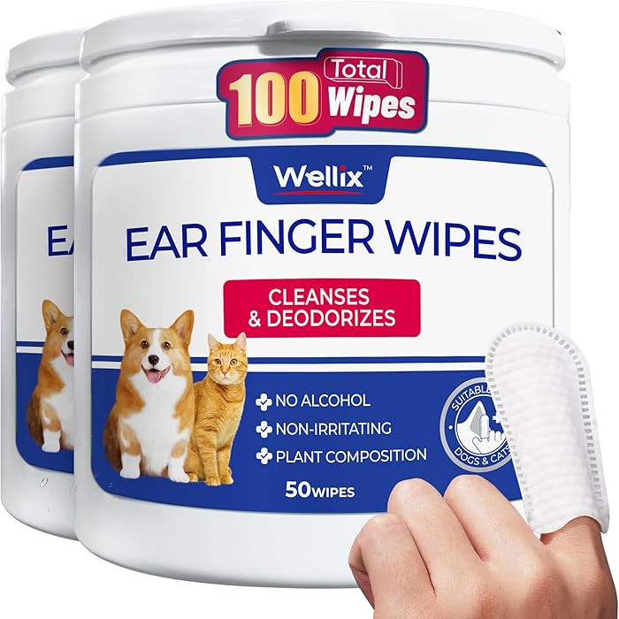 Wellix Pet Ear Cleaner Wipes for Dogs&Cats (100count) - Pure Chamomile Honeysuckle Dog Cleaning F... | Amazon (US)
