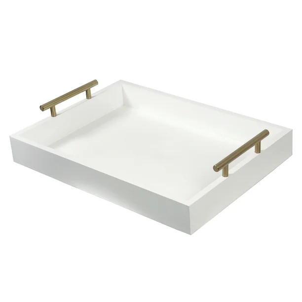 JollyCaper, Decorative Tray or Coffee Table Tray for Serving and Decor, Wood Serving Tray, Rectan... | Walmart (US)