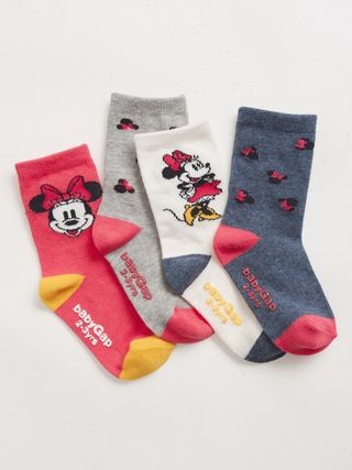 babyGap | Disney Minnie Mouse Graphic Socks (4-Pack) | Gap Factory