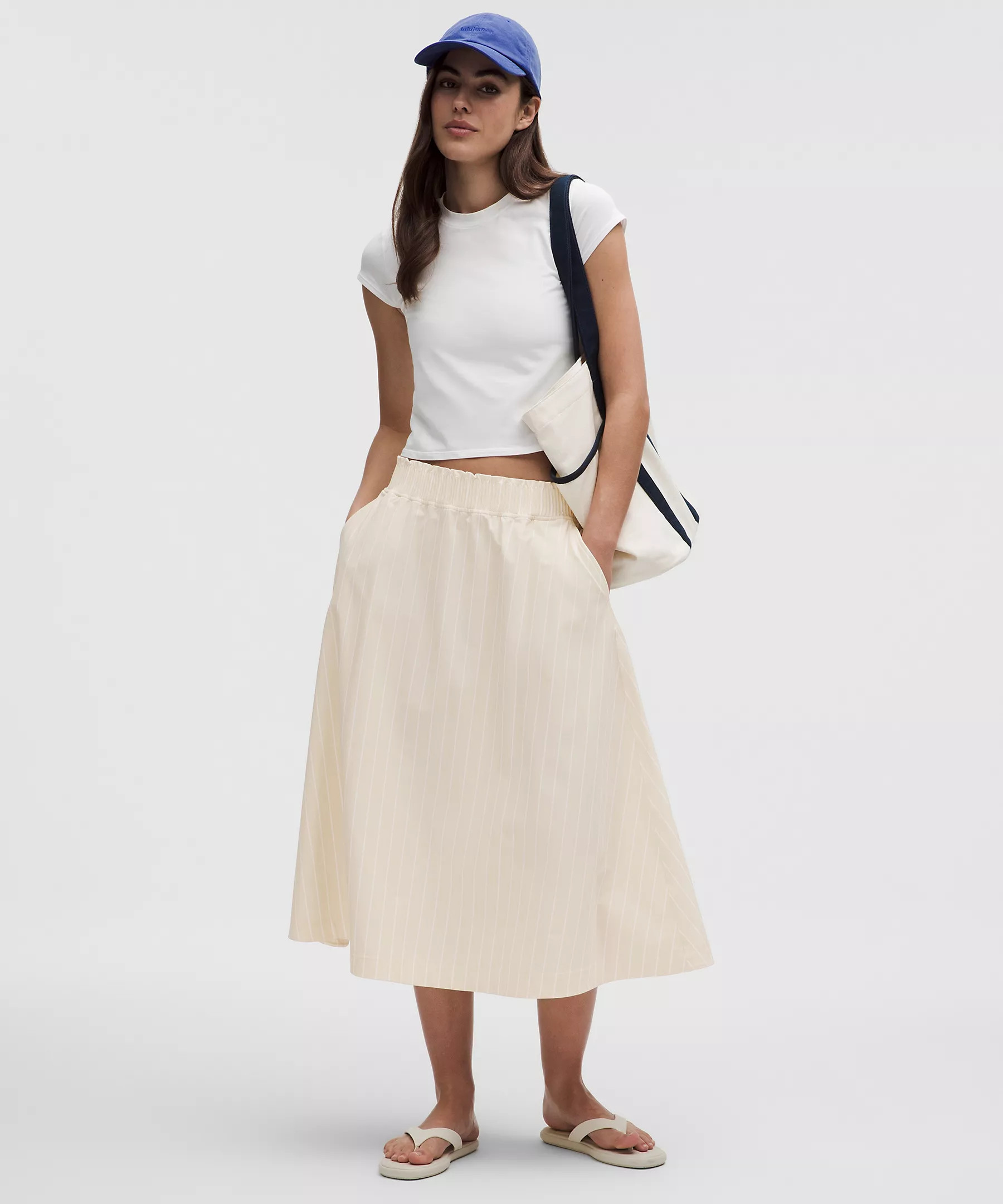 Stretch Woven Ruffle-Waist Midi Skirt | Lululemon (US)
