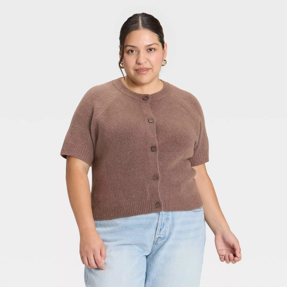 Women's Short Sleeve Cozy Knit Button-Down Cardigan Sweater - Universal Thread™ | Target