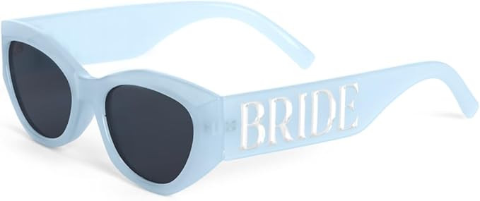 xo, Fetti Blue Bride Sunglasses | Bachelorette Party Sunnies, Engagement Decorations, Bridal Show... | Amazon (US)