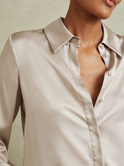 Hailey
                Silk Shirt | Reiss US