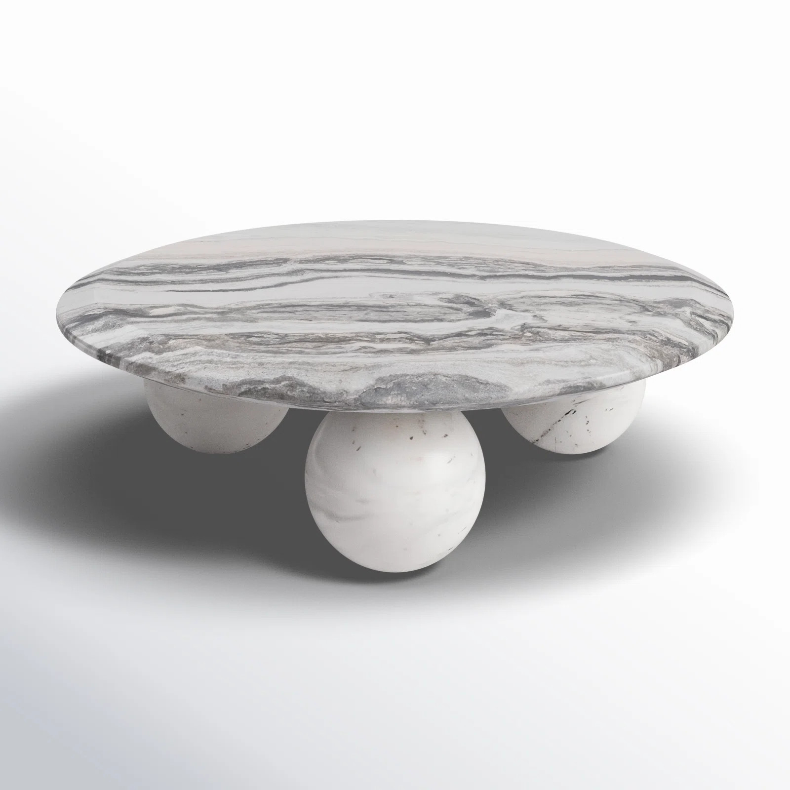 Modern Neutral 13" Ceramic Marble Riser 2tone Platter Serving Tray - 13" x 13" x 3.5" | Wayfair North America