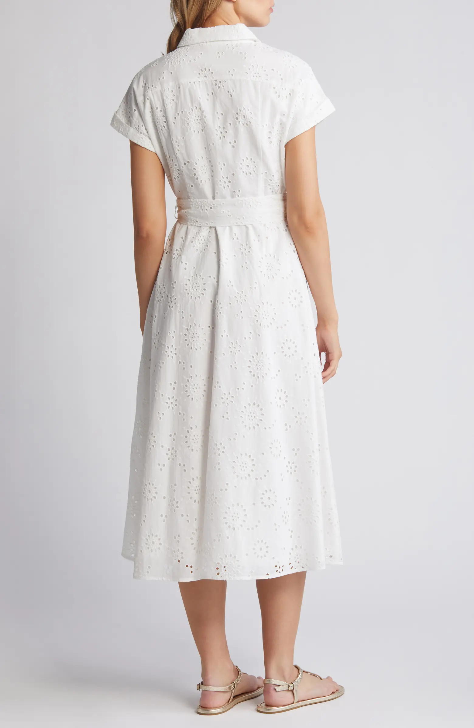 Eyelet Embroidery Cotton Shirtdress | Nordstrom