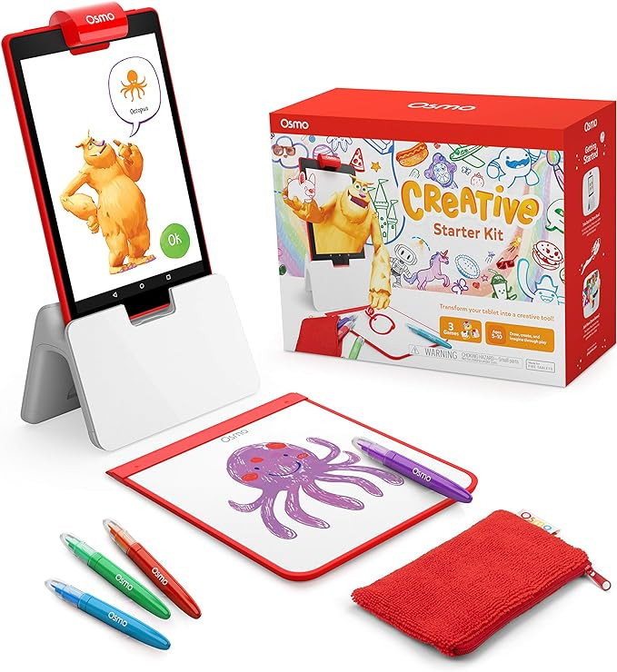Osmo - Creative Starter Kit for Fire Tablet-3 Educational Learning Games-Ages 5-10-Creative Drawi... | Amazon (US)