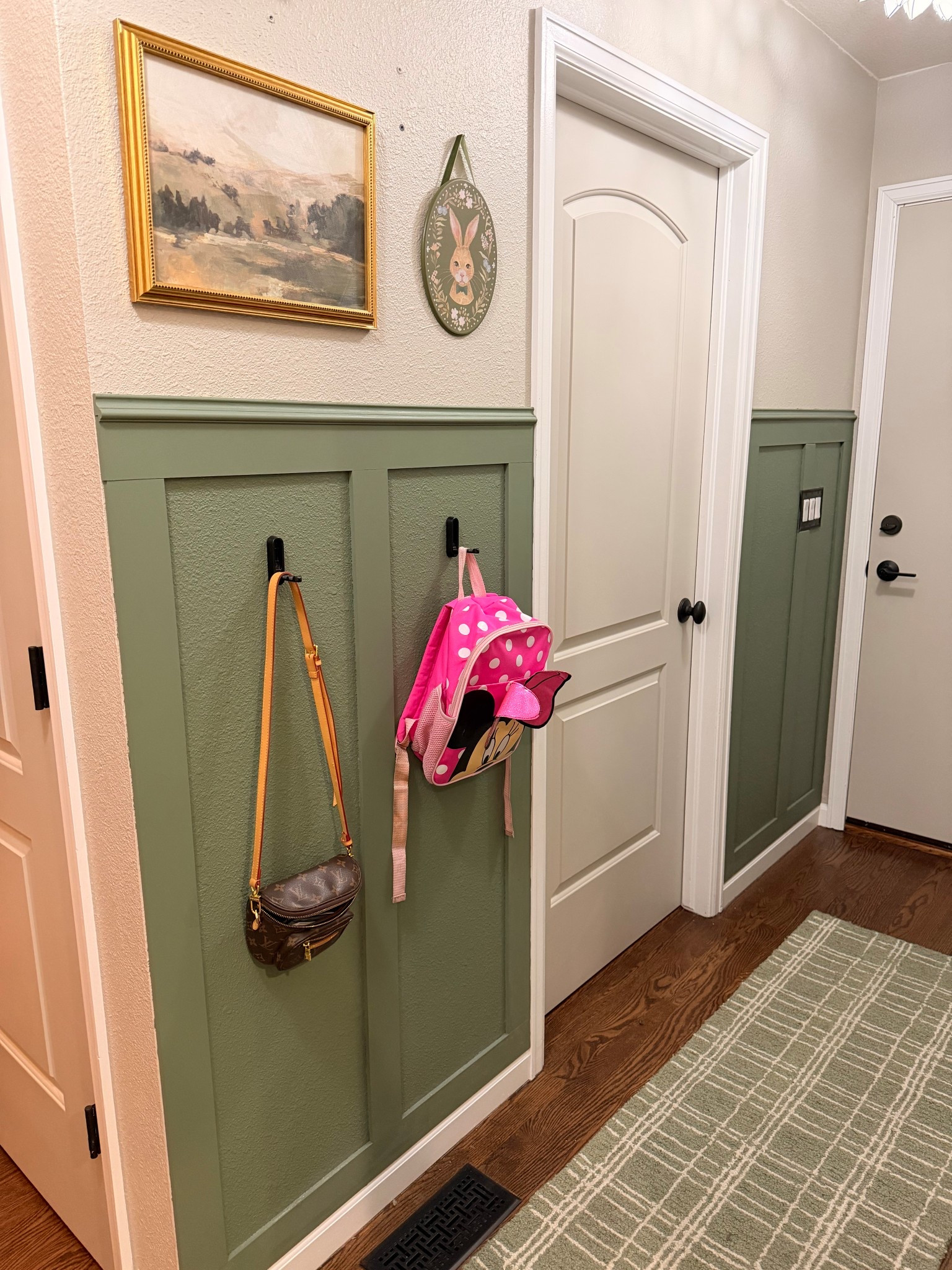 Easy diy drop zone with materials from Amazon, no power tools required ! 

#LTKHome #LTKKids