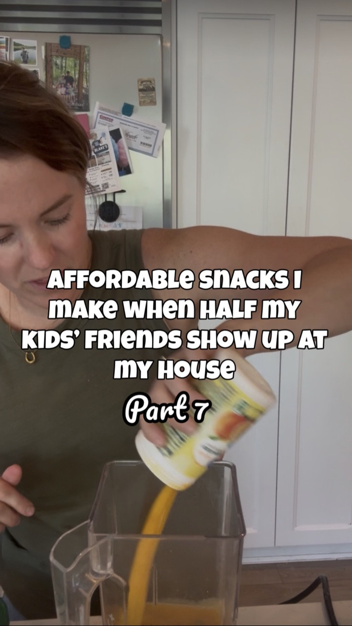 Who remembers Orange Julius?! Whatever happened to them?! I swear they were in every mall food court one day & then they weren’t 🤷🏽‍♀️ 

Best part is …most of these ingredients I usually have on hand!

Recipe 🍊 
•1 12 oz container frozen OJ a little thawed 
•1 cup milk (any milk works, obviously higher fat content tastes a little better)
•1 cup water 
•1/3 cup sugar (some people do powdered sugar) 
•1-2 tsptsp vanilla 
•12 ice cubes 

Blend & top with whip cream! I’ve seen some people add ice cream, frozen strawberries, do only half the frozen OJ (some of my kids like a little less of the frozen OJ). So many variations you can try!