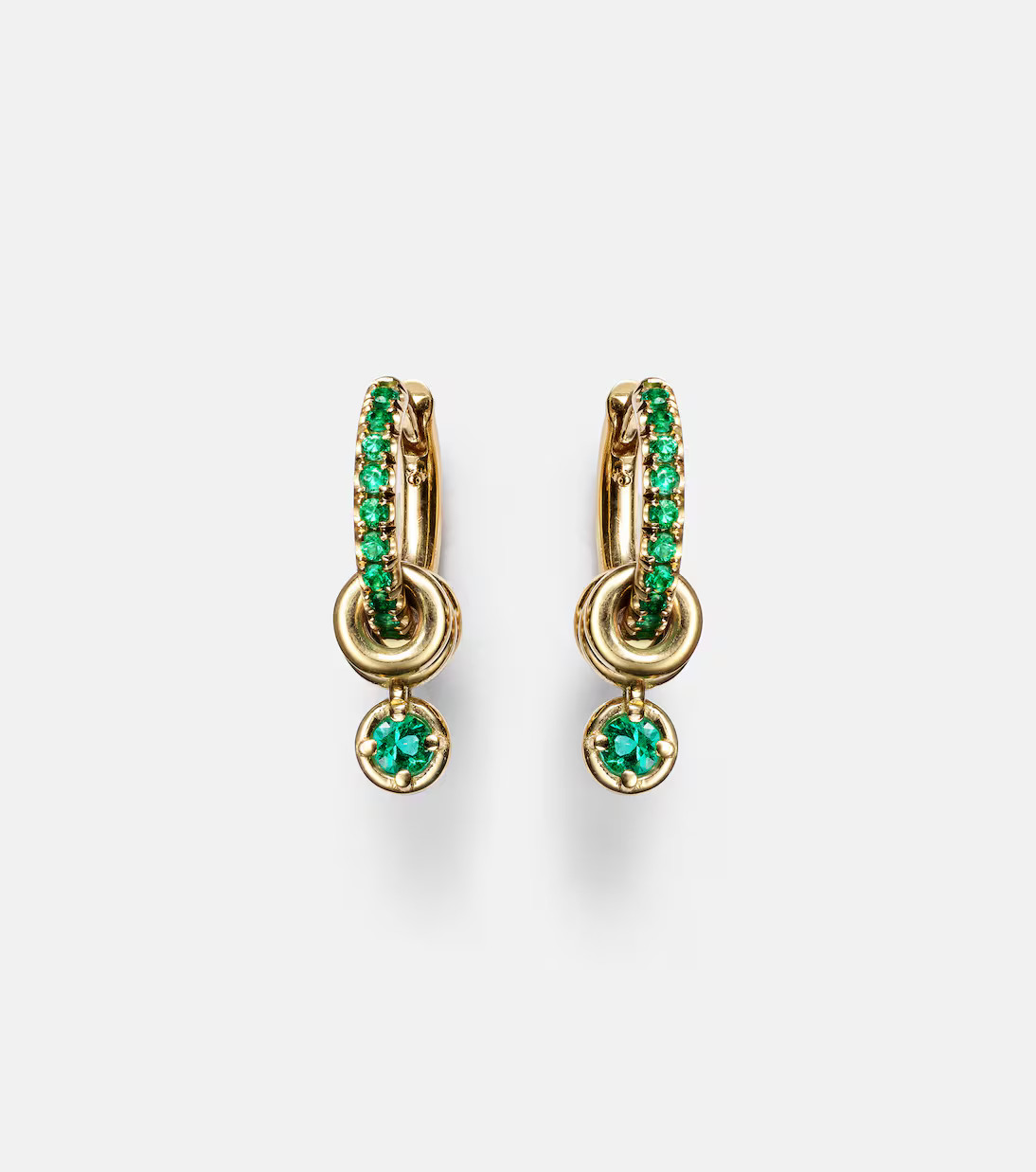 Zahra 18kt gold hoop earrings with emeralds | Mytheresa (US/CA)