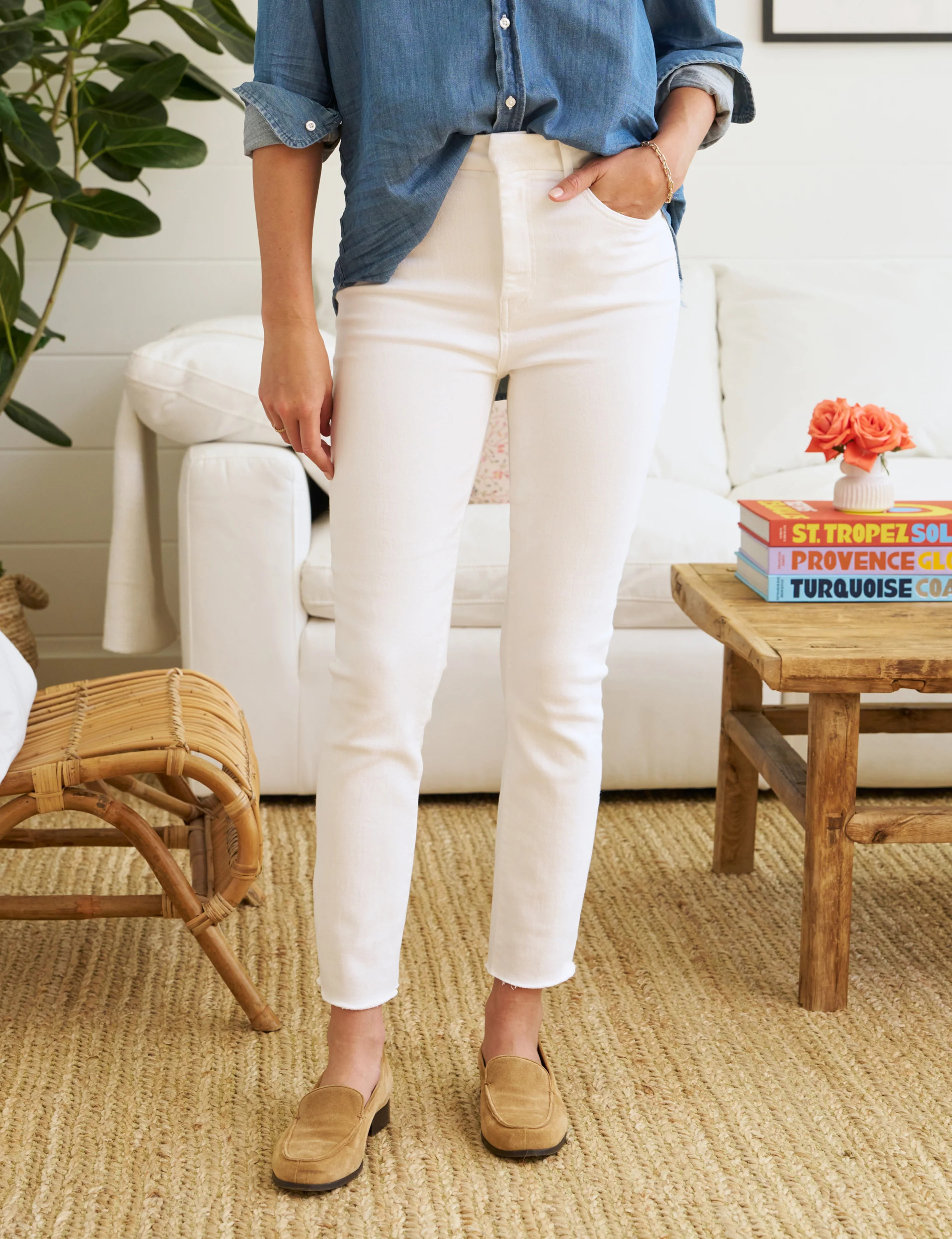 DERRY White, Italian Dream Denim | Frank & Eileen