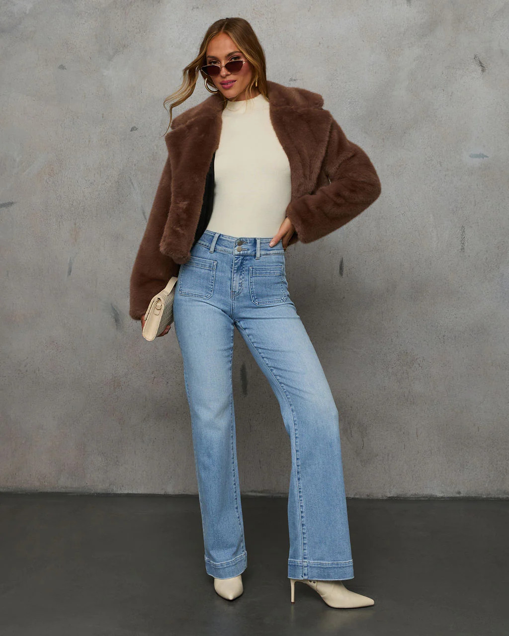 Found You Here Stretch High Rise Flare Jeans | VICI